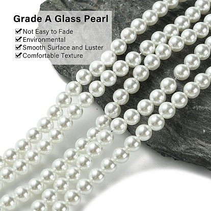 Perles de verre écologiques, haut lustre, Grade a, ronde