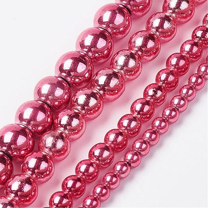 Non-magnetic Synthetic Hematite Bead Strands, Round