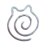 Aiguille à tricoter en fil spiralé en acier inoxydable, broche châle, cat