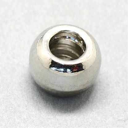 Perles européennes en alliage, Perles avec un grand trou   , rondelle