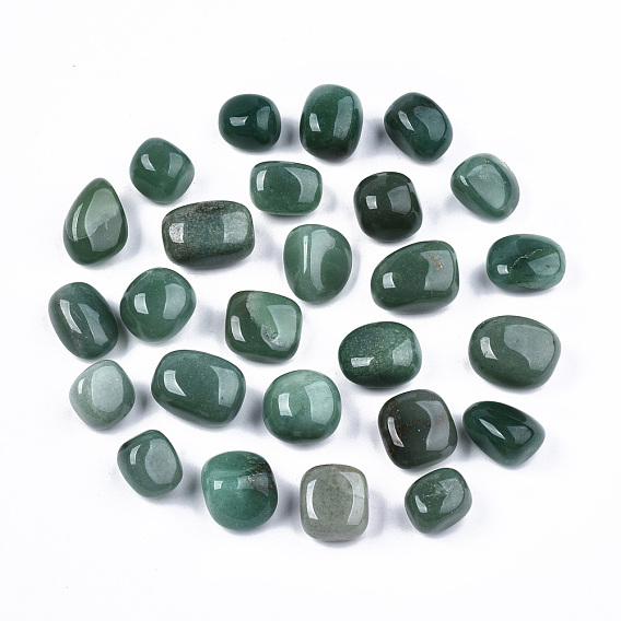 Perles naturelles en aventurine verte, pierres de guérison, pour la thérapie de méditation équilibrant l'énergie, pierre tombée, gemmes de remplissage de vase, pas de trous / non percés, nuggets