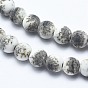Brins de perles de pierres précieuses de jaspe naturel, givré, ronde