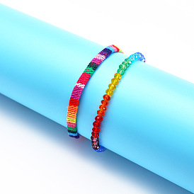 Bohemian Style Handmade Colorful Beaded Bracelet Set for Women