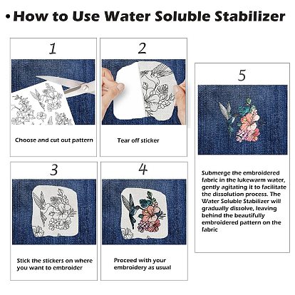 Bohemian Style Water Soluble Fabric, Wash Away Embroidery Stabilizer