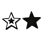 Colgantes de acrílico opacos, en blanco y negro, estrella