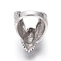 304 Stainless Steel Wide Band Rings, Eagle