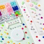 Beads & Pendants Kit for DIY Jewelry Making Finding Kit, Including Plastic Pearlized Beads, Transparent & Opaque Acrylic Beads & European Beads, Plastic Acrylic Fruit Pendants, Elastic Thread