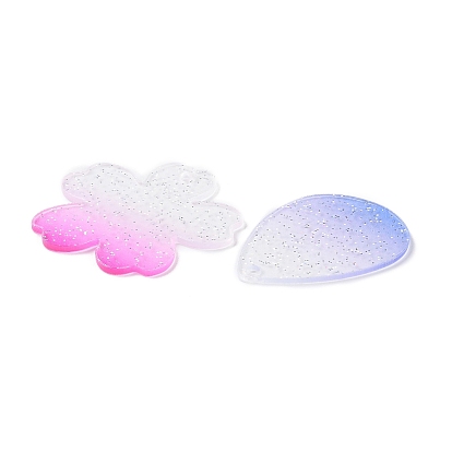 Colgantes de acrílico con purpurina en polvo, disco acrílico, accesorios para llaveros de disco diy