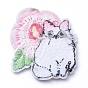 Computerized Embroidery Cloth Iron on/Sew on Patches, Costume Accessories, Appliques, Cat with Flower