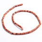 Natural Imperial Jasper Beads Strands, Dyed & Heated, Heishi Beads, Flat Round/Disc