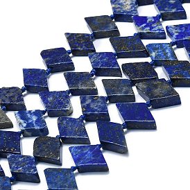 Lapis-lazuli, brins de perles naturels , losange