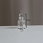 Petite bouteille en verre, pour les accessoires de maison de poupée faisant semblant de décorations d'accessoires, clair, motif hexagonal/rond