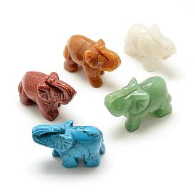 Natural & Synthetic Mixed Stone Display Decorations, Elephant