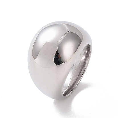 304 кольцо на палец с массивным куполом из нержавеющей стали для женщин