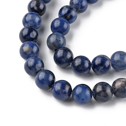 Sodalites naturelles brins de perles, Grade a, ronde