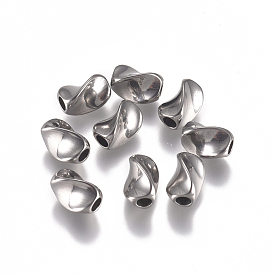 304 Stainless Steel Beads, Twist