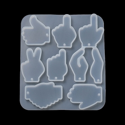 Moldes de silicona diy colgante gesto, moldes de resina, para resina uv, fabricación artesanal de resina epoxi
