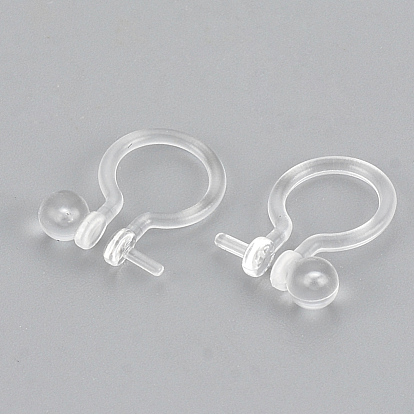 Plastic Clip-on Earring Findings, For Non-pierced Ears