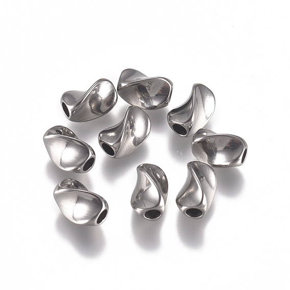 304 Stainless Steel Beads, Twist