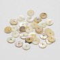 Separadores de cuentas de concha naturales, disco / plano y redondo, perlas heishi, 7x1 mm, agujero: 1 mm, sobre 144 unidades / bolsa