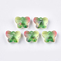 Rainbow K9 Glass Charms, Faceted, Butterfly