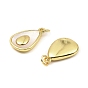 Rack Plating Real 18K Gold Plated Brass Fruit Pendants, Avocado Charms with Shell, Long-Lasting Plated, Lead Free & Cadmium Free
