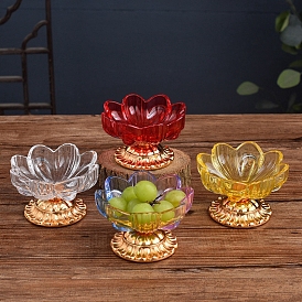 Lotus Lampwork Serving Tray, for Tea, Dessert, Fruit Serving and Jewelry Display