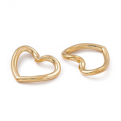 304 Stainless Steel Link Rings, Twisted Heart