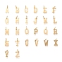 Pendentifs en acier inoxydable, avec des anneaux de saut, polissage manuel, alphabet a ~ z