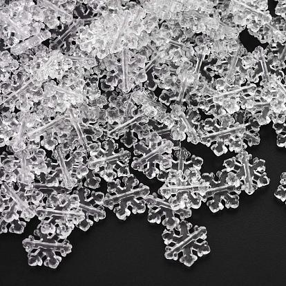 Transparent Acrylic Beads, Snowflake