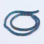 Electroplate Non-Magnetic Synthetic Hematite Beads Strands, Square