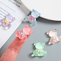Opaque Resin Cabochons, Bear with Bowknot