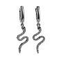 Серьги-кольца со змеей из прозрачного кубического циркония, латунные ювелирные серьги для женщин