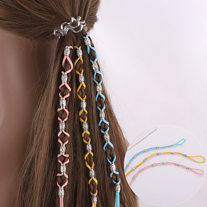 Boho Ethnic Hair Accessories Forest Girl Braided Headband with Beads and Feathers