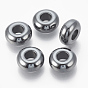 Non-magnetic Synthetic Hematite Beads, Large Hole Beads, Rondelle