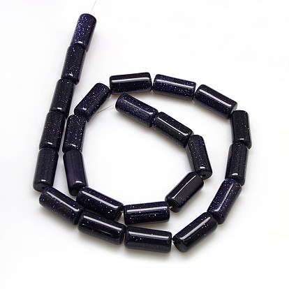 Synthetic Blue Goldstone Beads Strands, Column