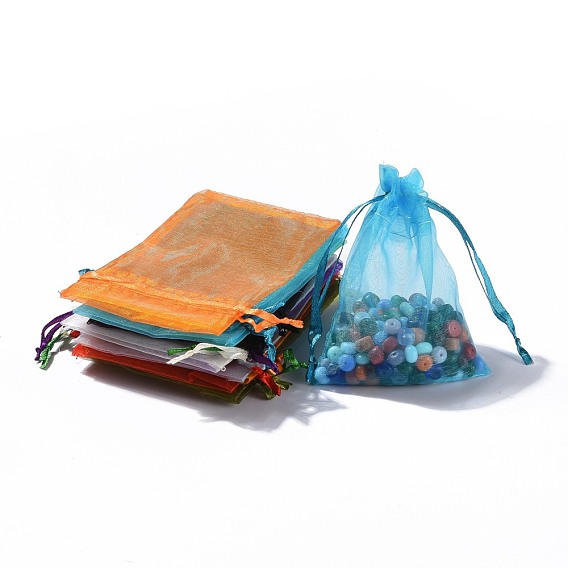 Organza Gift Bags, with Drawstring, High Dense, Rectangle