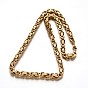 304 Stainless Steel Byzantine Chain Necklaces, with Lobster Claw Clasps, 23.6 inch(60cm)