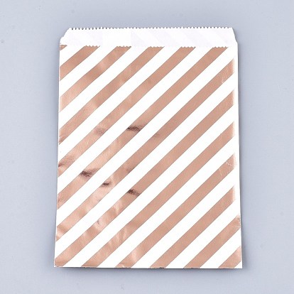 Экологически чистые бумажные пакеты с диагональной полосой, подарочные пакеты, сумки для покупок, прямоугольные