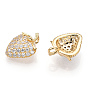 925 Sterling Silver Micro Pave Cubic Zirconia Charms, with S925 Stamp, Strawberry Charms, Nickel Free