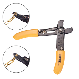 Iron Pliers, Quick Link Connector & Remover Tool, for Opening and Clamping Unwelded Link Chain, with Random Color Plastic Handle Cover, 120x96x9mm