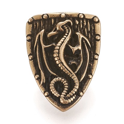 Многожильные звенья из латуни в стиле ретро, для изготовления кожаных браслетов, долговечный, щит с драконом