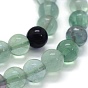 Fluorite naturel chapelets de perles, ronde