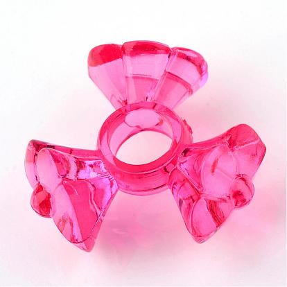 Transparent Acrylic Beads, Flower