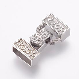 304 Stainless Steel Fold Over Magnetic Clasps, Ion Plating (IP), Smooth Surface