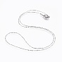 304 Stainless Steel Chain Necklaces, with 304 Stainless Steel Clasps