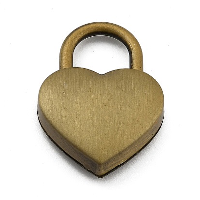 Heart Shaped Zinc Alloy Padlock, without Key, for Jewelry Box Storage Box Diary Book