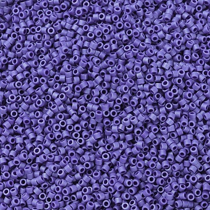 MIYUKI Delica Beads, Cylinder, Japanese Seed Beads, 11/0, Matte Opaque Colours Lustered