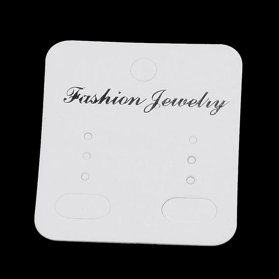 Cartes d'affichage en carton, utilisé pour le collier, bracelet et pendentifs mobiles, rectangle