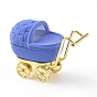 Бархатные шкатулки для украшений в форме детской коляски, футляр для хранения ювелирных изделий, для кольца серьги колье